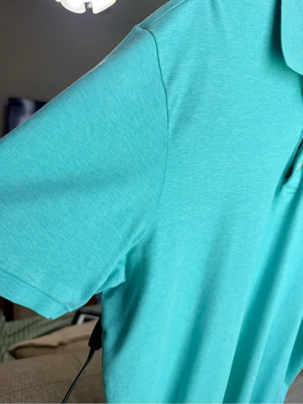 Polo by Ralph Lauren Men’s L Polo Shirt in Aqua with Navy Pony